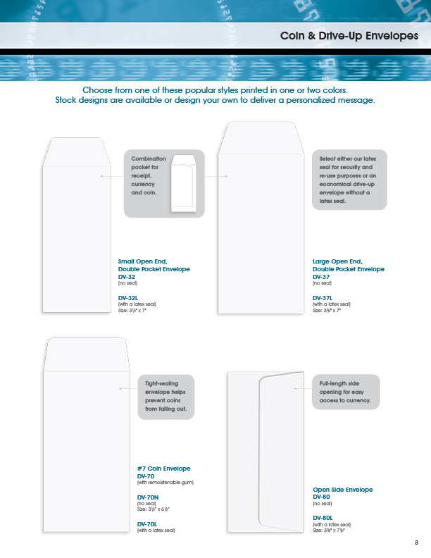 Financial Envelopes Catalog General Financial Supply