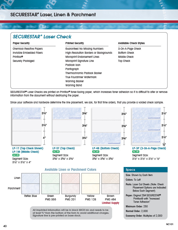 Internal Financial Forms/Official Checks – General Financial Supply